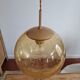 Suspension globe glass smokes amber bubble Peill & Putzler space age