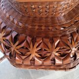 Cup / basket ikebana japan bamboo braided XXth