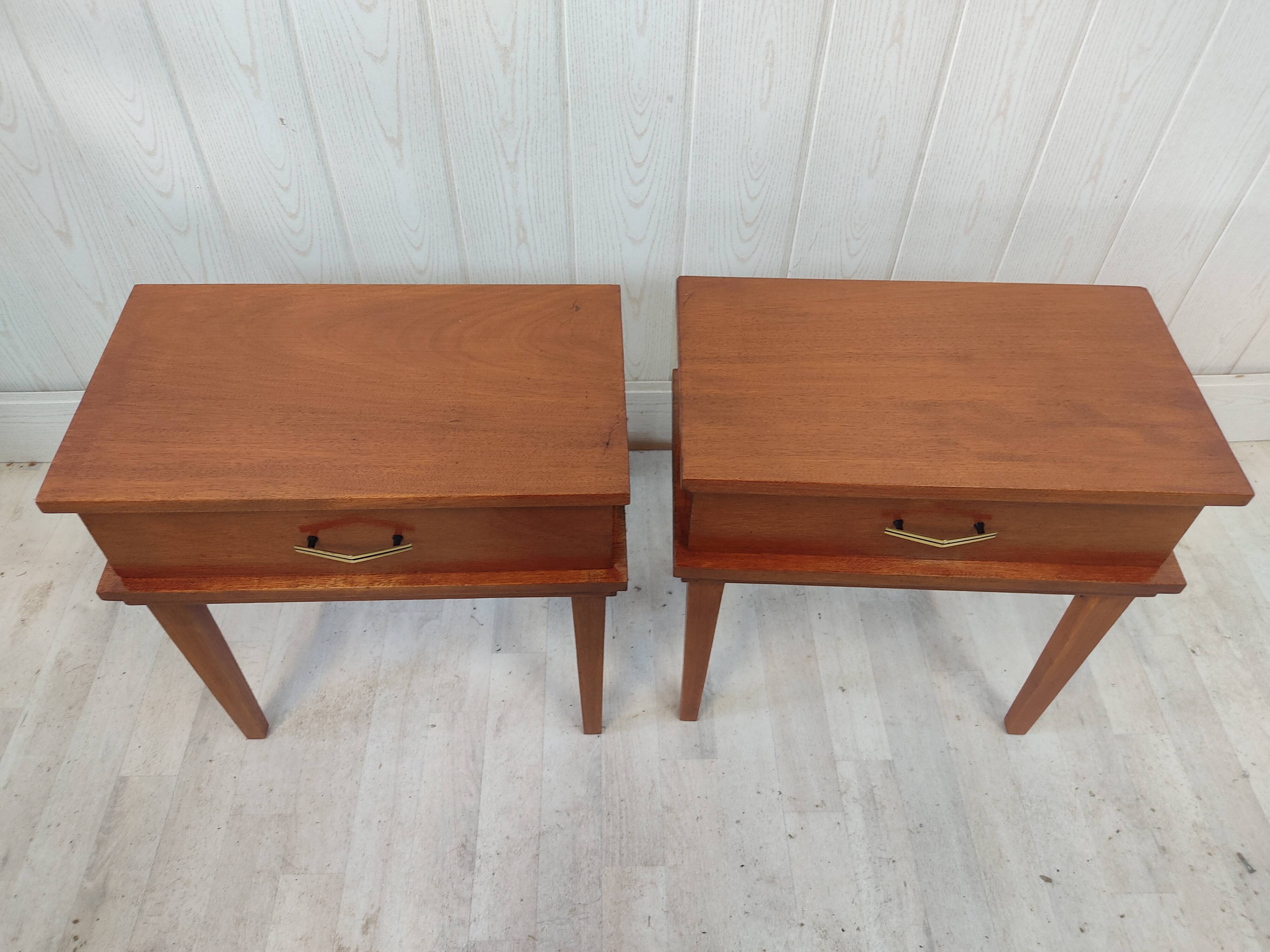 Pair of vintage bedside tables