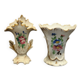 Pair of bride vases in porcelain