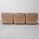 Ensemble de 3 poltrone modulari en tessuto beige anni '70 vintage modernariato