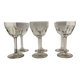 6 Art Deco red wine glasses