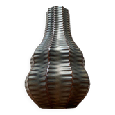 Vintage German brutalist ceramic gourd vase by Heinrich Fuchs for Luisenburg, 1970s.