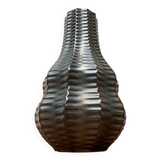 Vintage German brutalist ceramic gourd vase by Heinrich Fuchs for Luisenburg, 1970s.