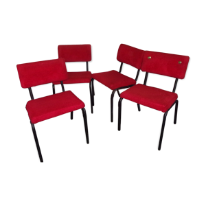 lot 4 chaises 1960