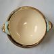 Ear Bowl + Ceramic Saucer Vallauris Flowers Edged Golden