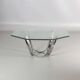 Glass and chrome coffee table by Roger Spunger for Dunbar 1960 US