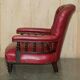 William IV antique Chesterfield armchair in leather with twisted barley structure.