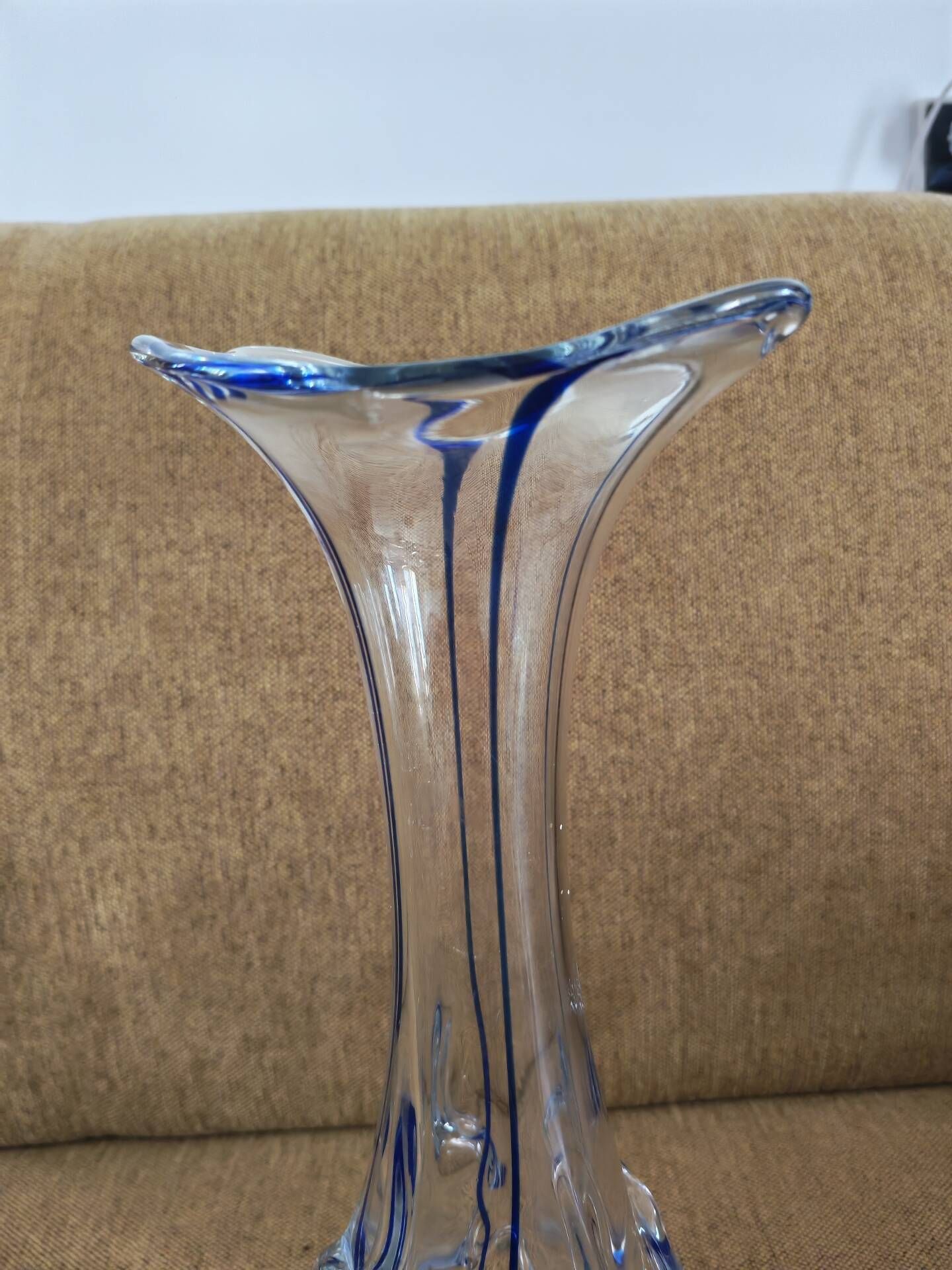 Art vase in blown glass by Jerzy Sluczan Orkusz for Tarnowiec 1970