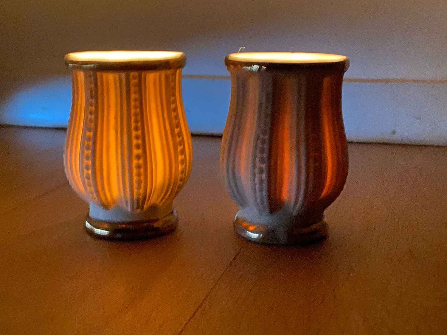 Pair of photophores manufacture La couleuvre