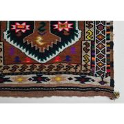 1970s Vintage Turkish Oushak Handmade Wool Cotton Brown Runner Rug 96x301