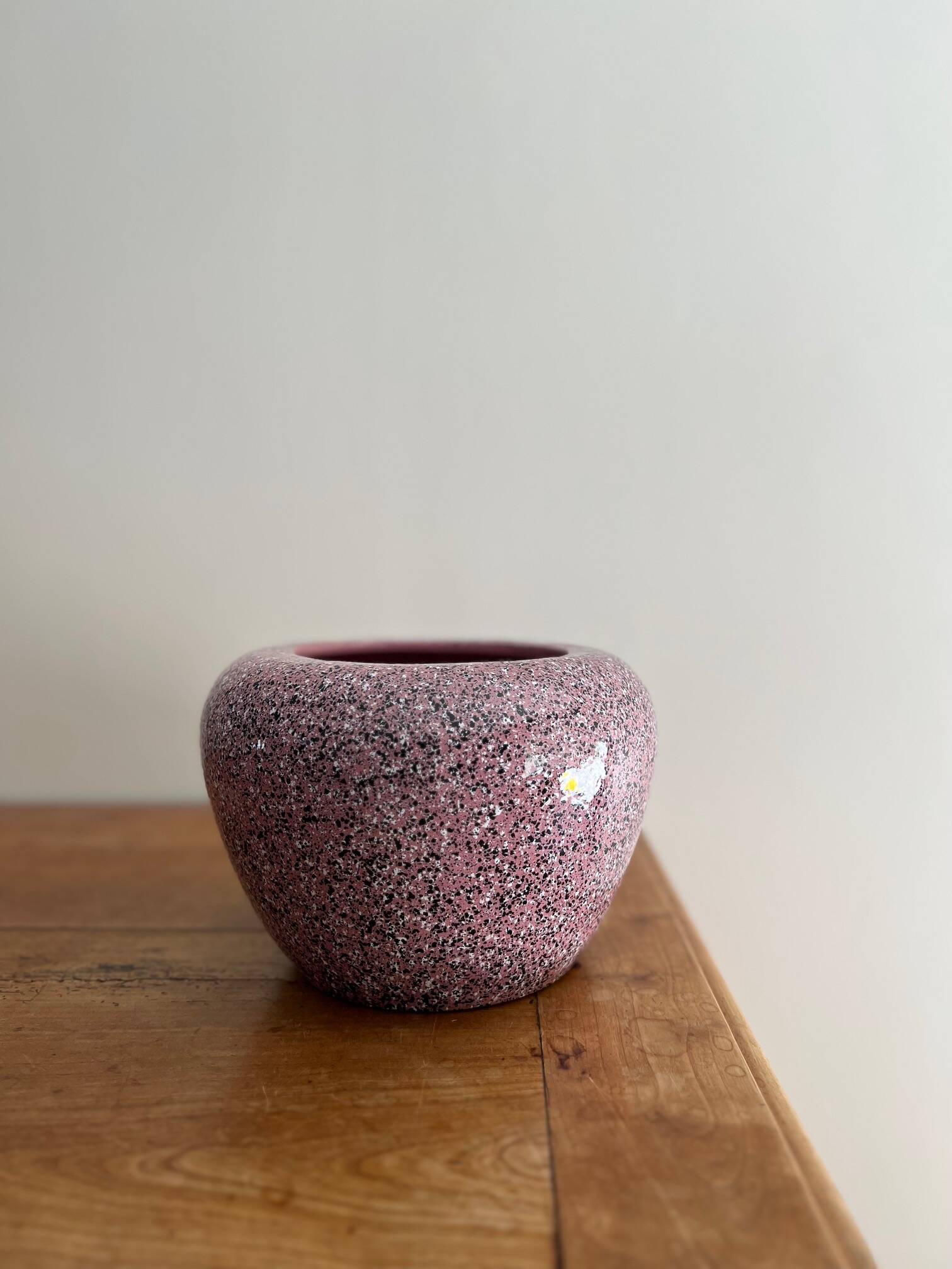 Pink memphis-style vase