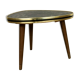 Small triangular table coffee table birds vintage flowers tripod door plant midcentury 1950
