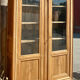 Antique glass-fronted Parisian cupboard: display cabinet bookshelf