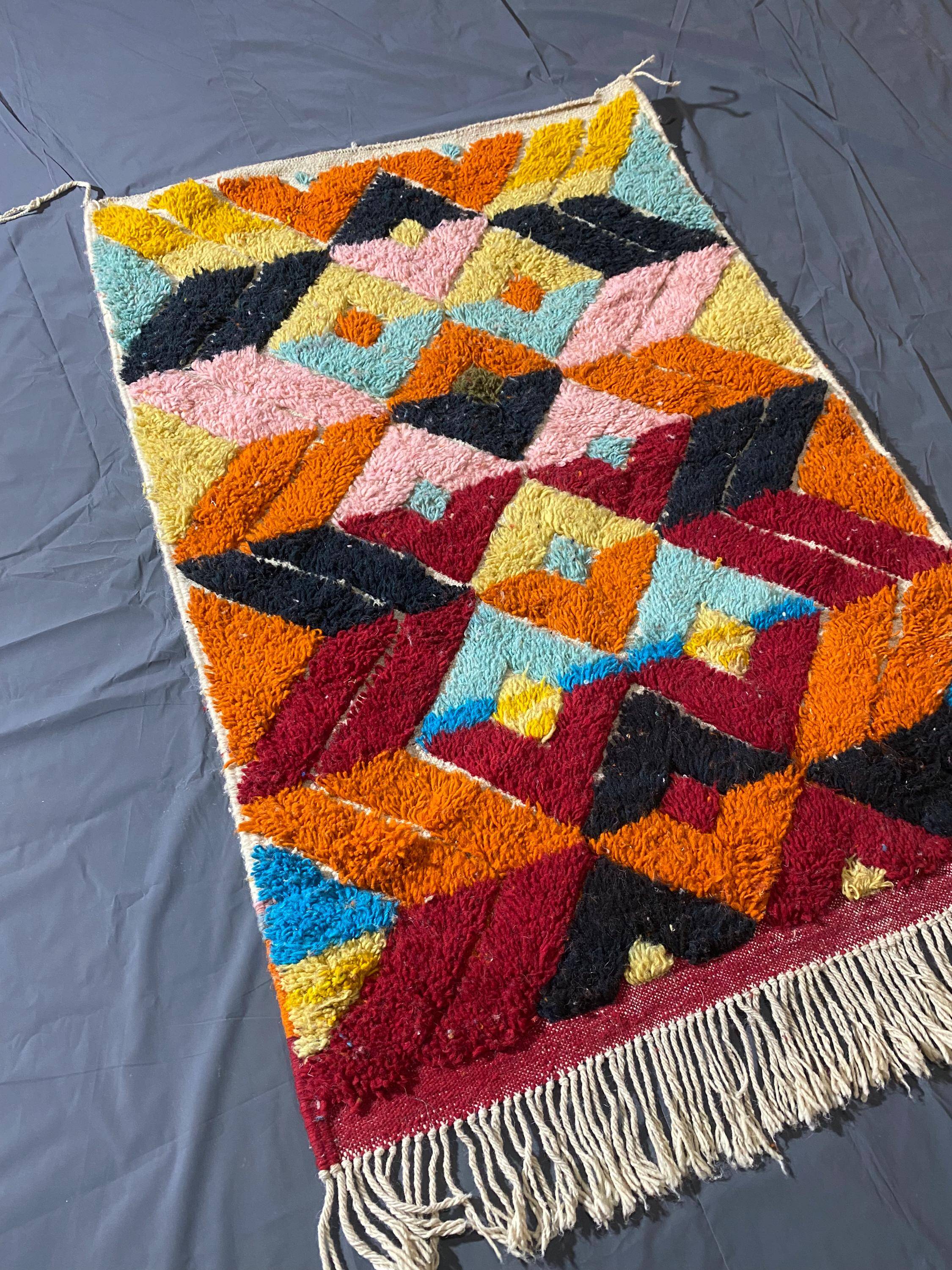 Natural handmade Moroccan rug 3 x 2 m