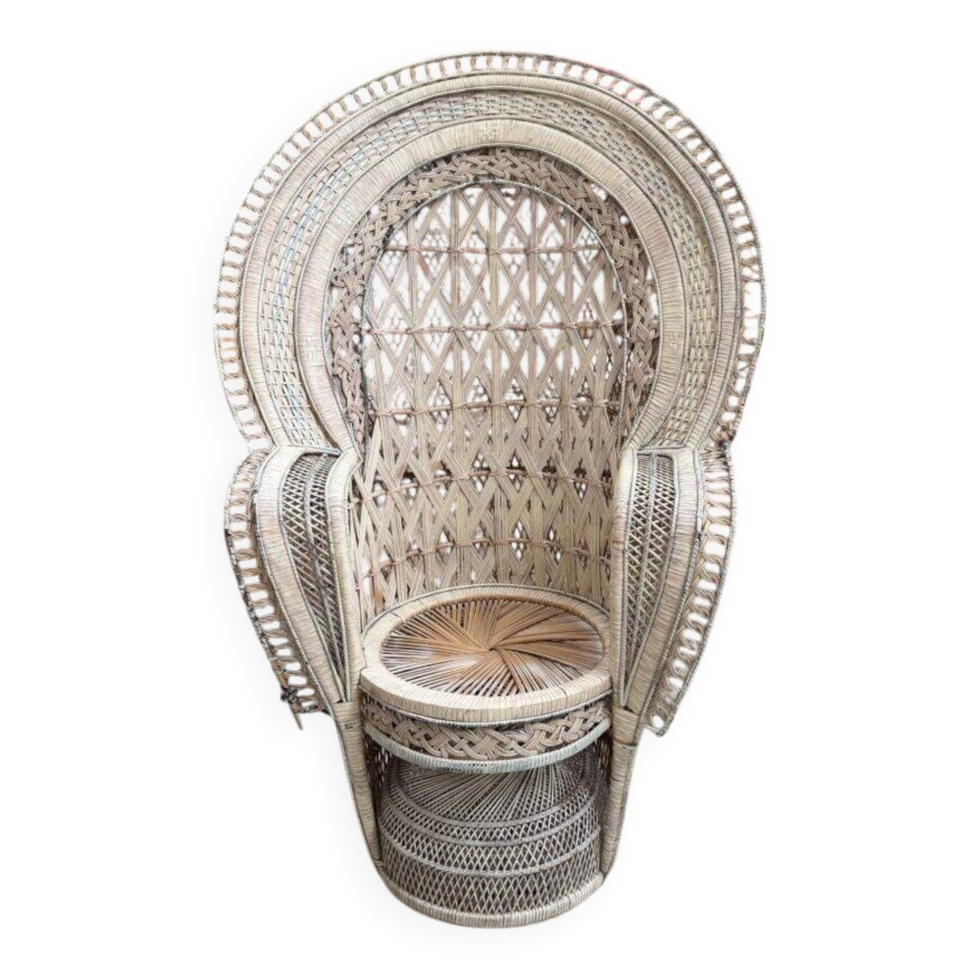 Emmanuelle armchair in wicker and rattan