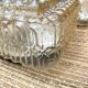 2 square ceiling lights in amber glass, 70s-80s