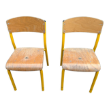 Pair of school chairs