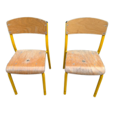 Pair of school chairs