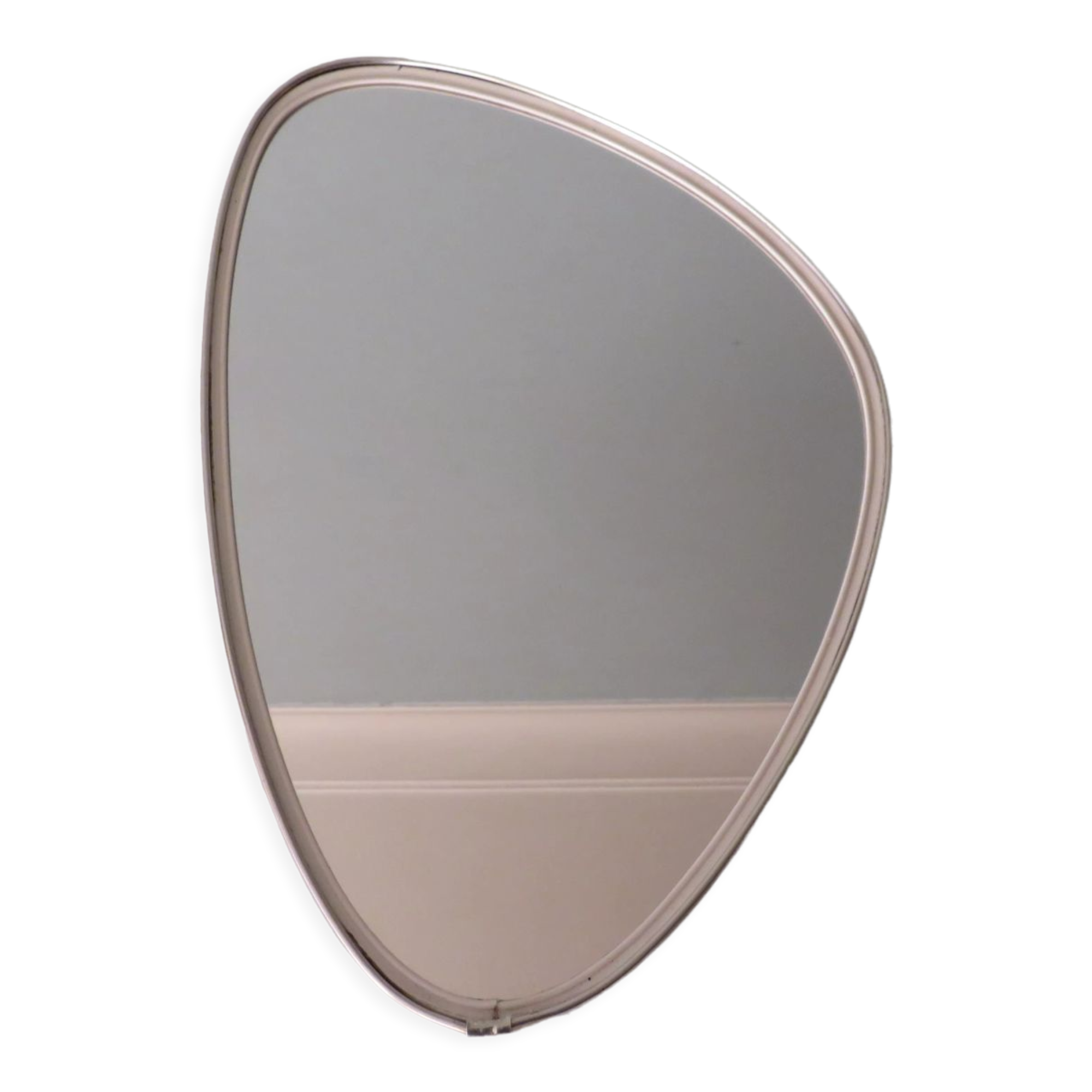 Free-form mirror with gold edge, 1950, 40x27 cm