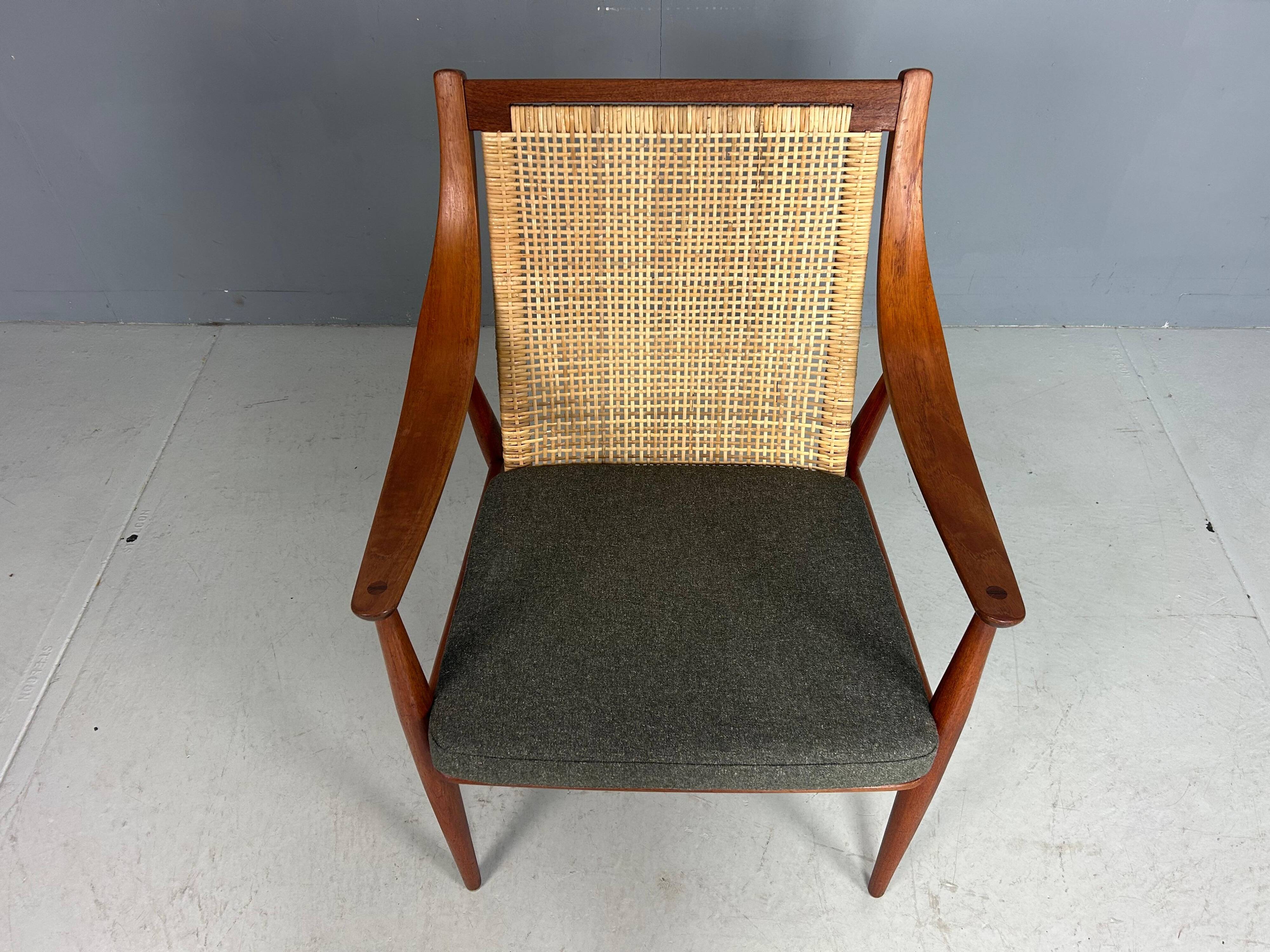 Peter Hvidt& Orla Mølgaard-Nielsen FD146 Cane Back Easy Chair, Denmark