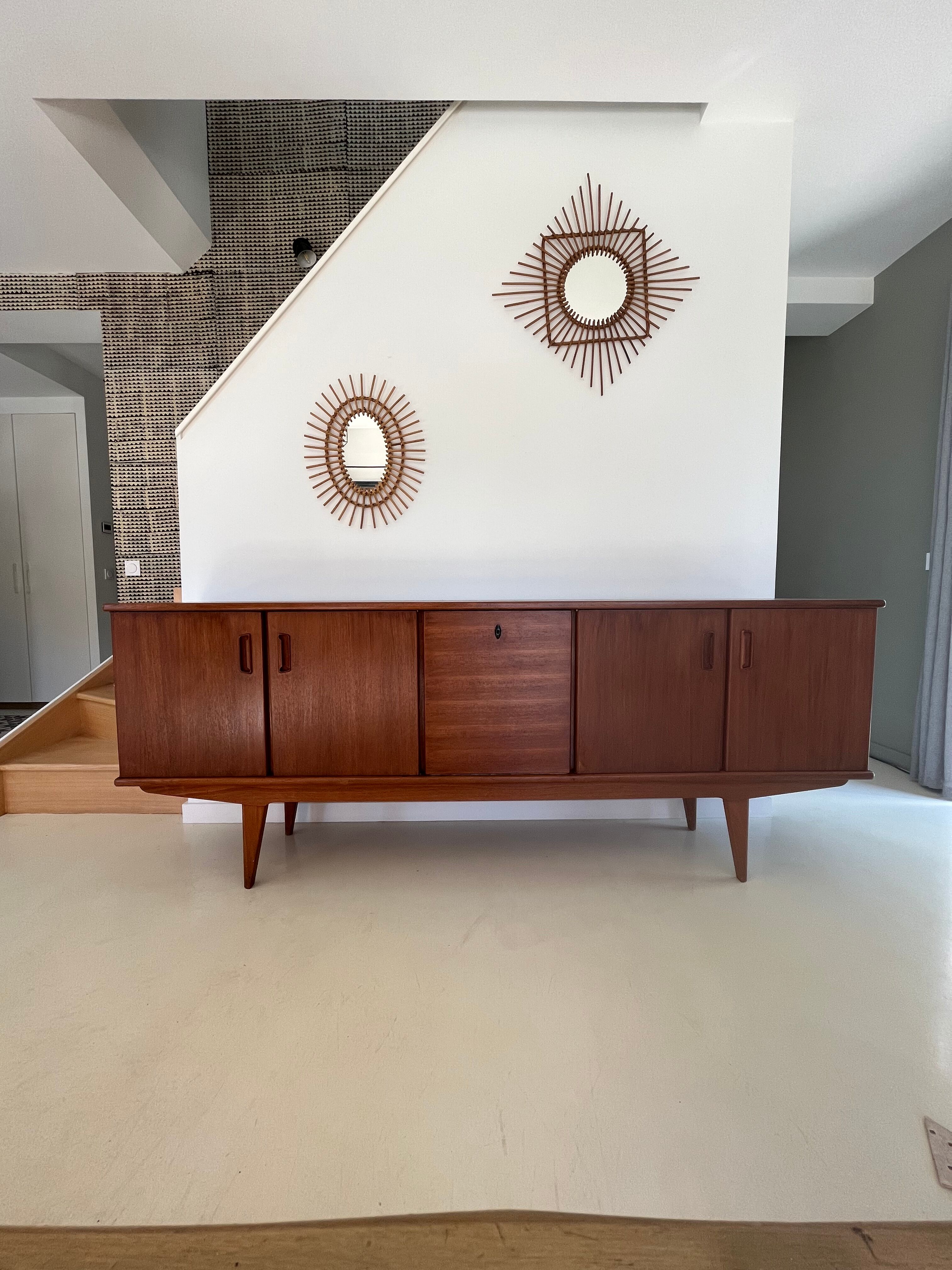 Teak enfilade 60s signed Malora