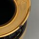 Vase in opaline or opaline glass 1960 decor golden antelopes