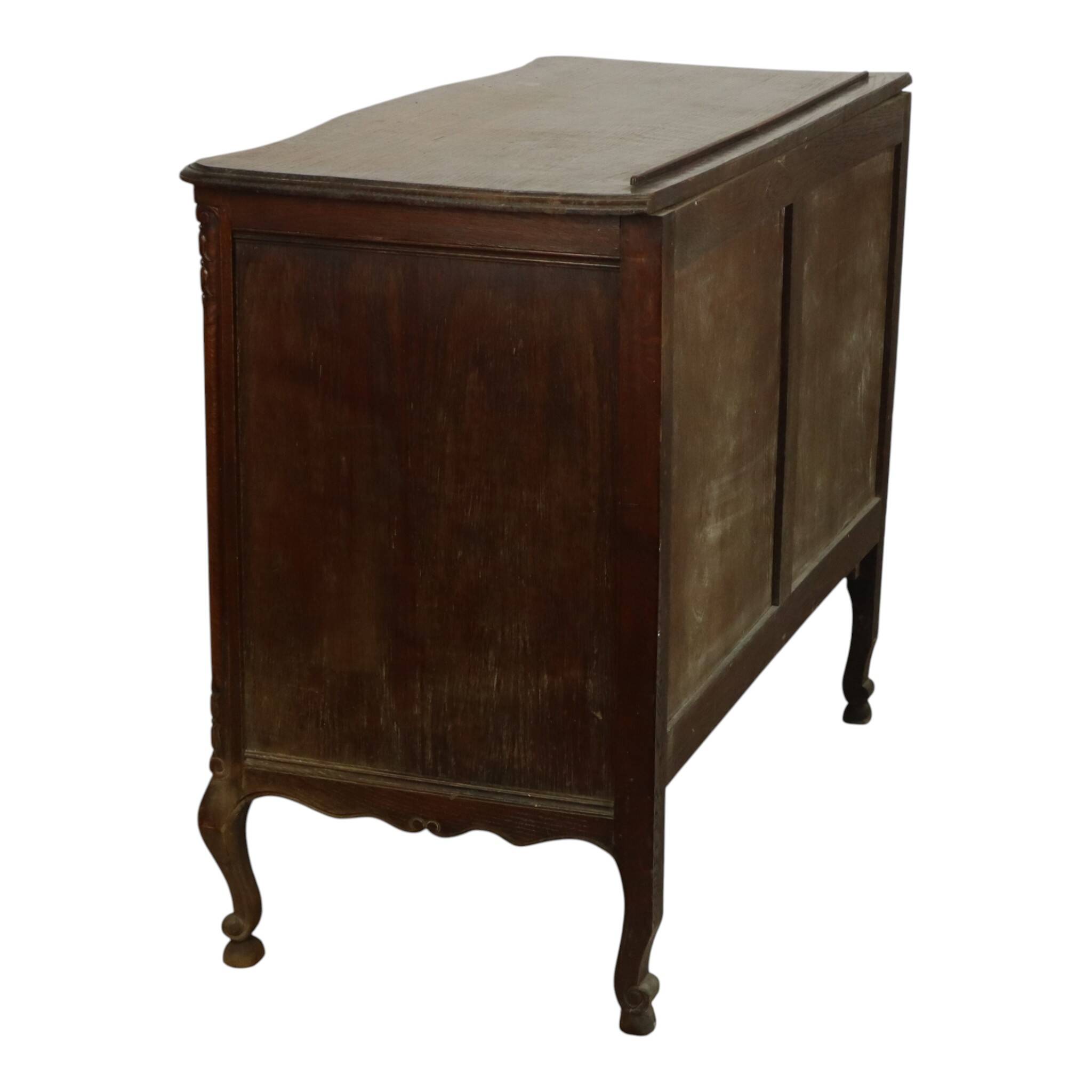 Commode en chêne massif antique France 19e siècle