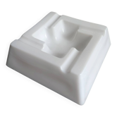 White glass ashtray, 1970s
