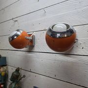 Paire d'appliques vintage eyeball des années 70