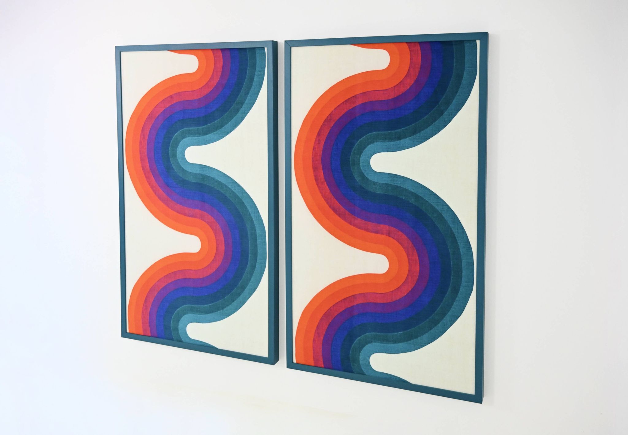 Set of 2 Fabric Panels in Verner Panton Style, 1970s