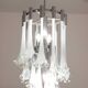 Great Design Murano Glass White Chandelier “Calle” by Venini, 1970