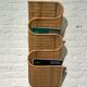Wicker wall-mounted newspaper holder, France 1960's