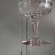 2 Coupes à champagne en cristal de Baccarat beau modèle gravé vers 1900