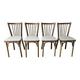 Set of 4 Baumann chairs model no. 153 – solid beech and faux leather – 1960s