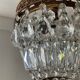 Old bronze basket chandelier with tassels