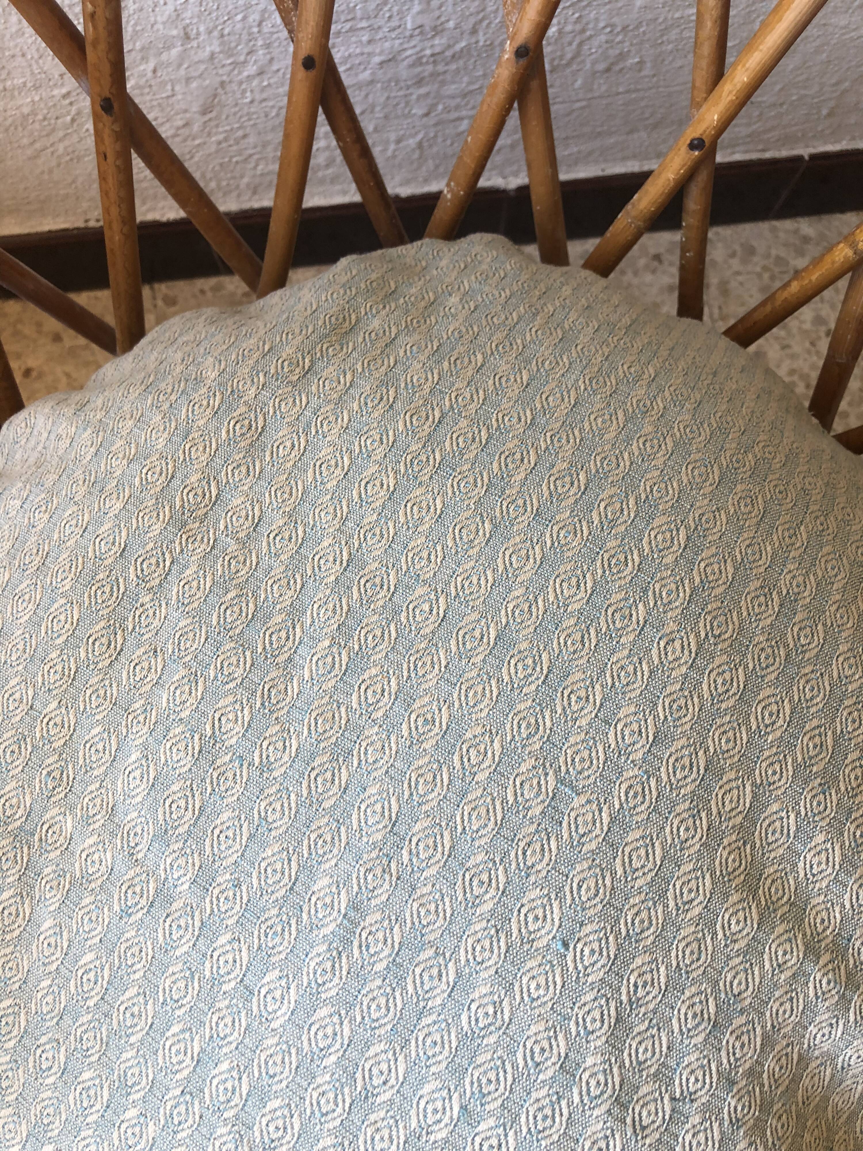 Pair of vintage rattan armchairs