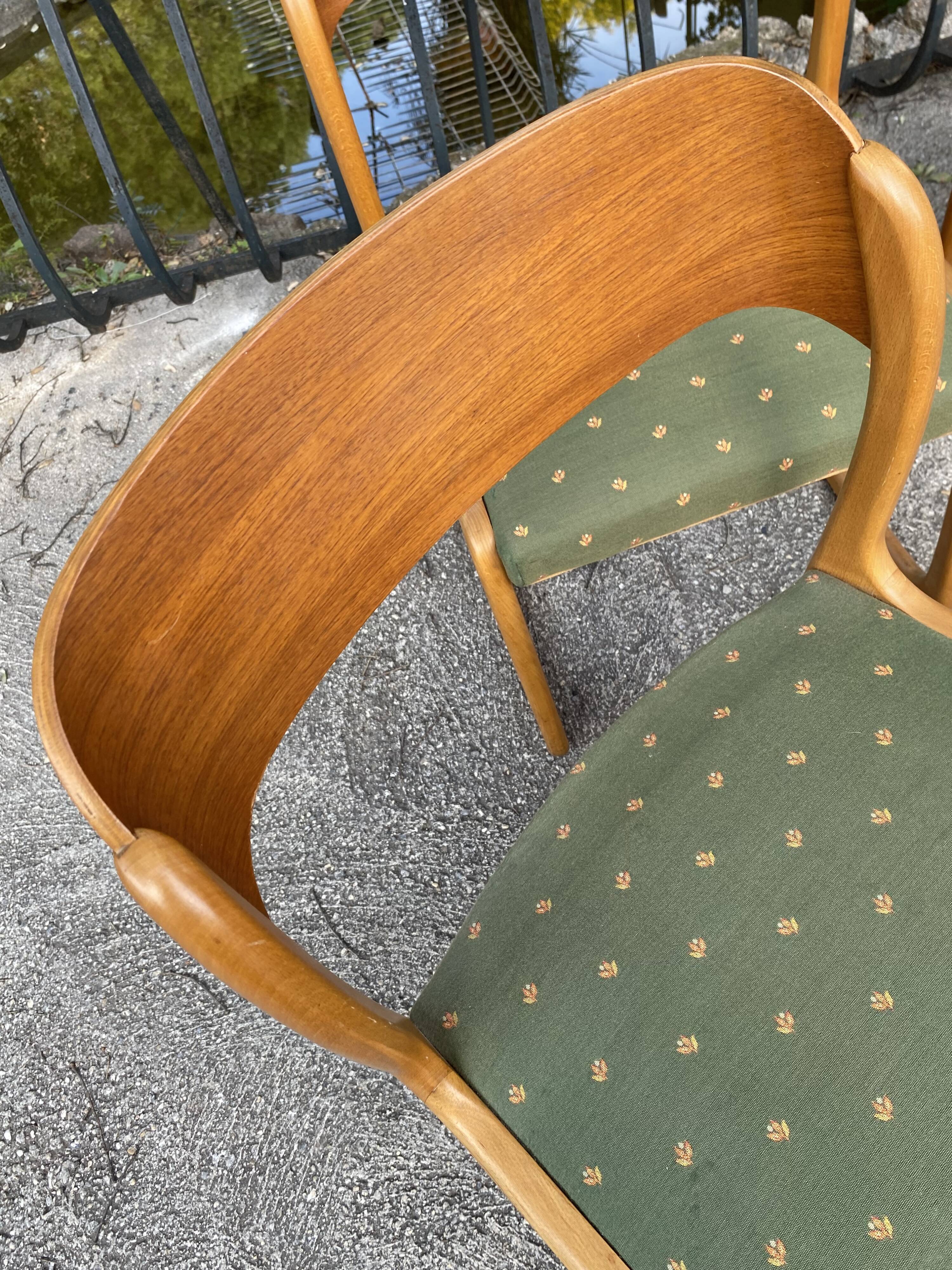 4 Baumann sleigh chairs