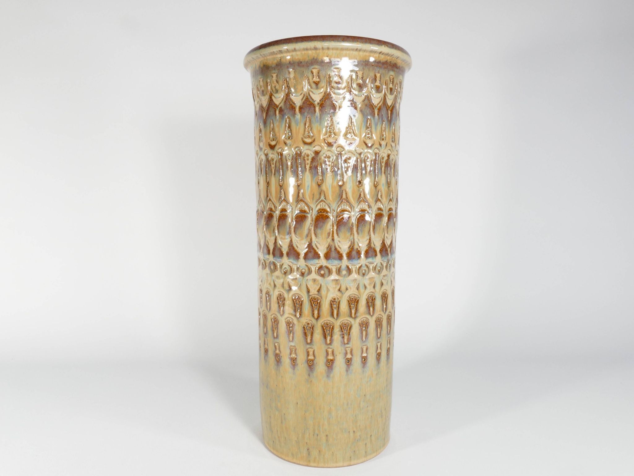 Vase de sol en grès moderne scandinave, "3119" Søholm Stentøj, années 1960.