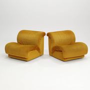 Pair of Tiffany Doimo Salotti lounge chairs, 1970s