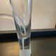 Pair of champagne glasses signed in glass paste