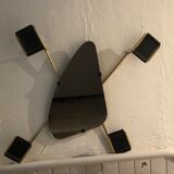Mirror and wall coat rack  vintage 50s