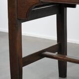 Antique English oak dining table from the 18th century for 4 to 6 people