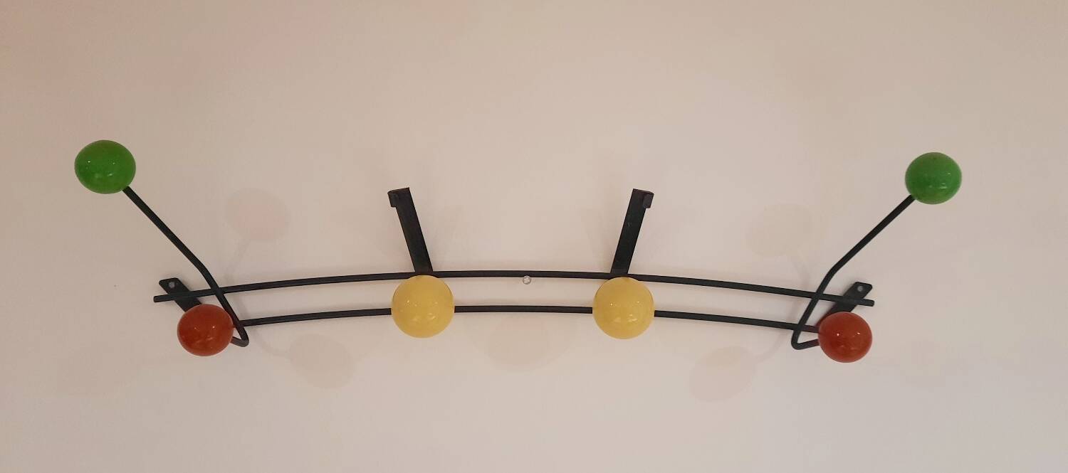 Vintage ball coat rack