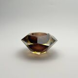 Ashtray in Faceted Glass attributed to Seguso, Murano, Italy, 1970s