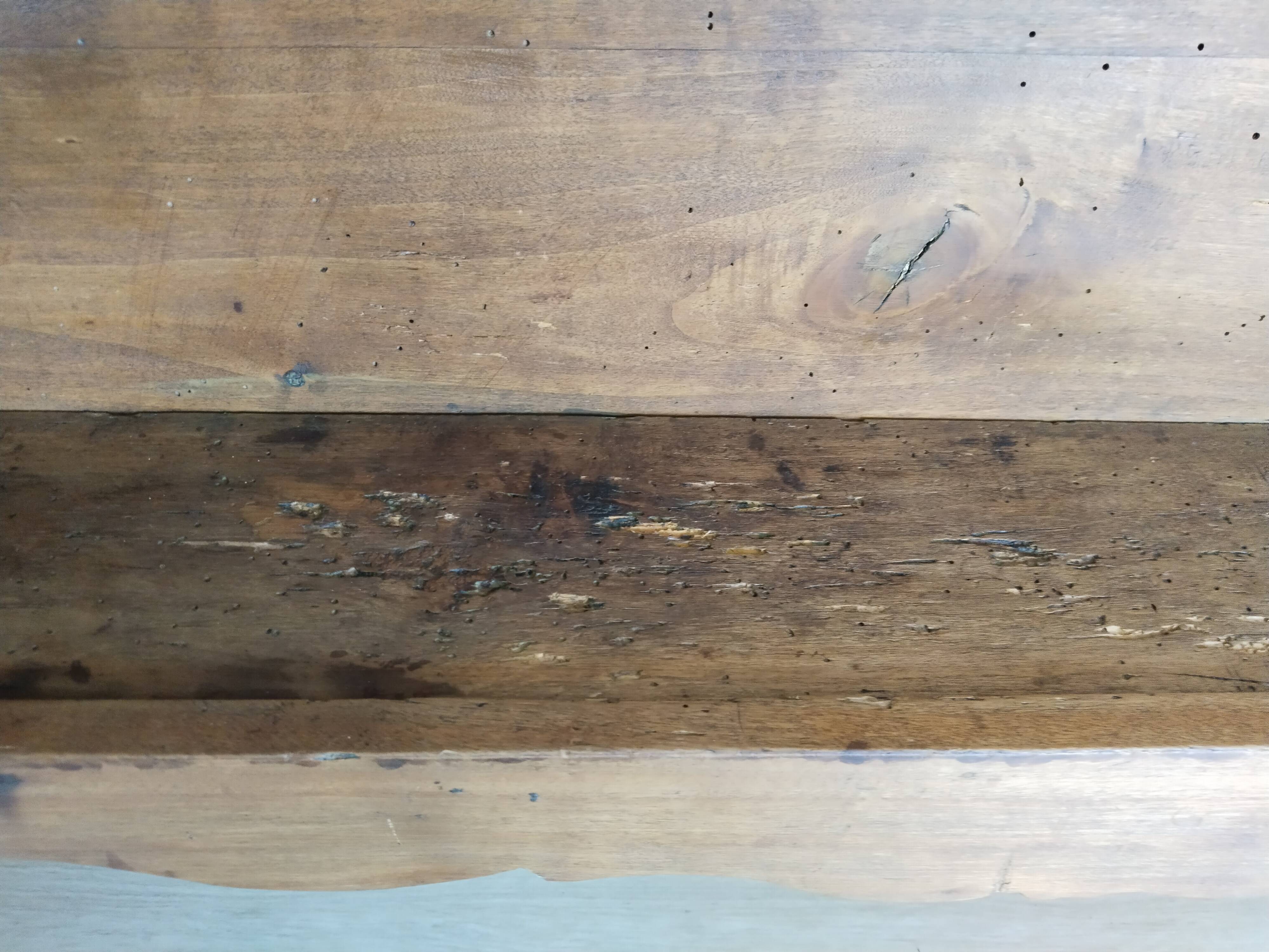 Waxed wooden dresser, antique buffet top