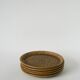 Set of 5 speckled stoneware dessert plates, Brown & Green, Made in A