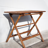 Folding bamboo table side table colonial style table, veranda, patio, interior decor