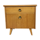 Old vintage bedside nightstand in oak, compass feet