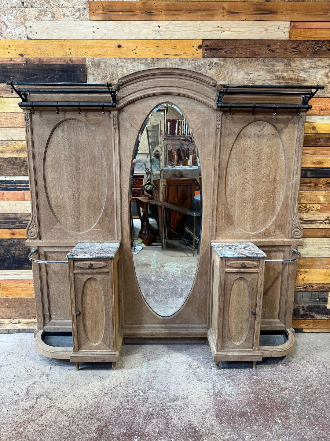 Large oak cloakroom